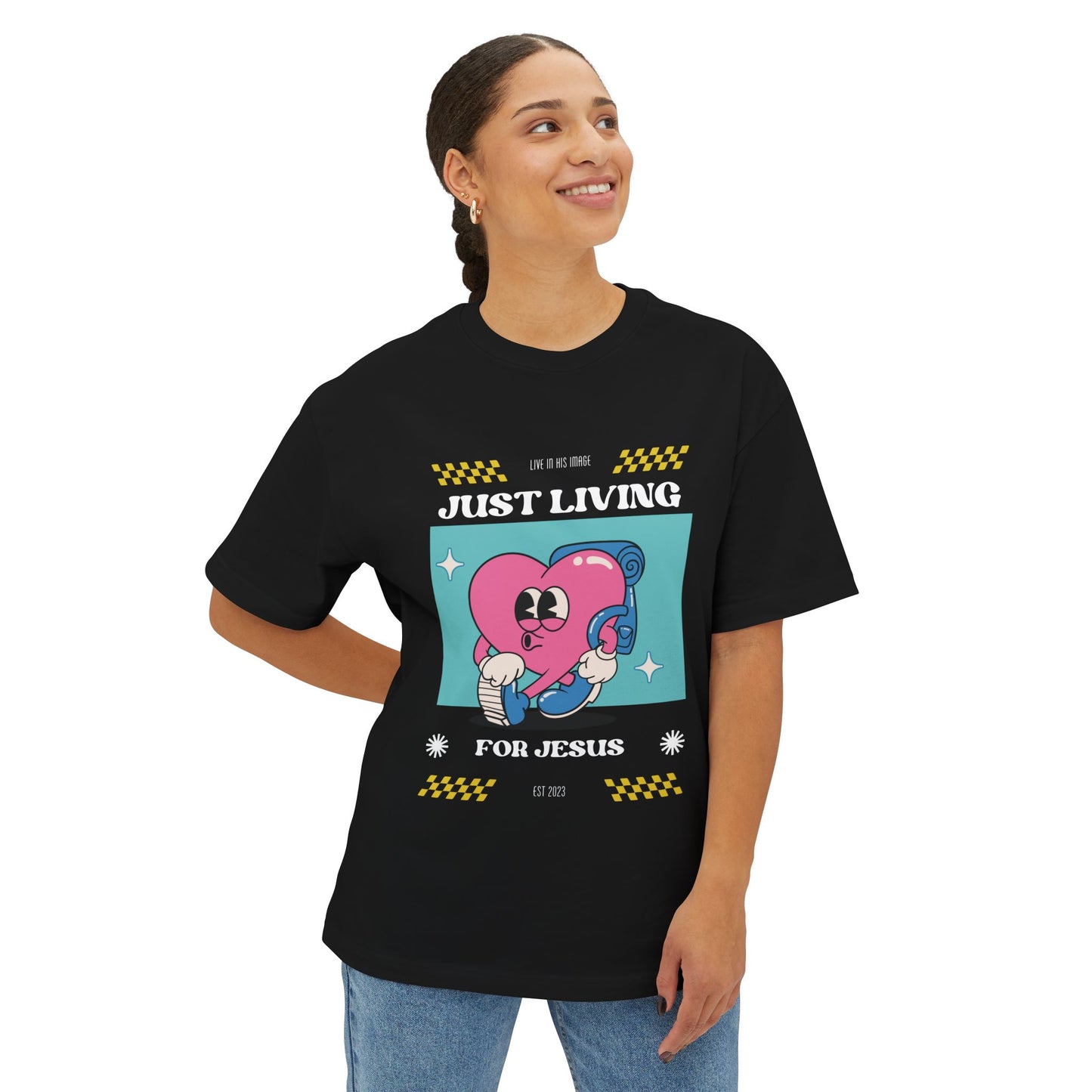 Living for Jesus Oversized Tee