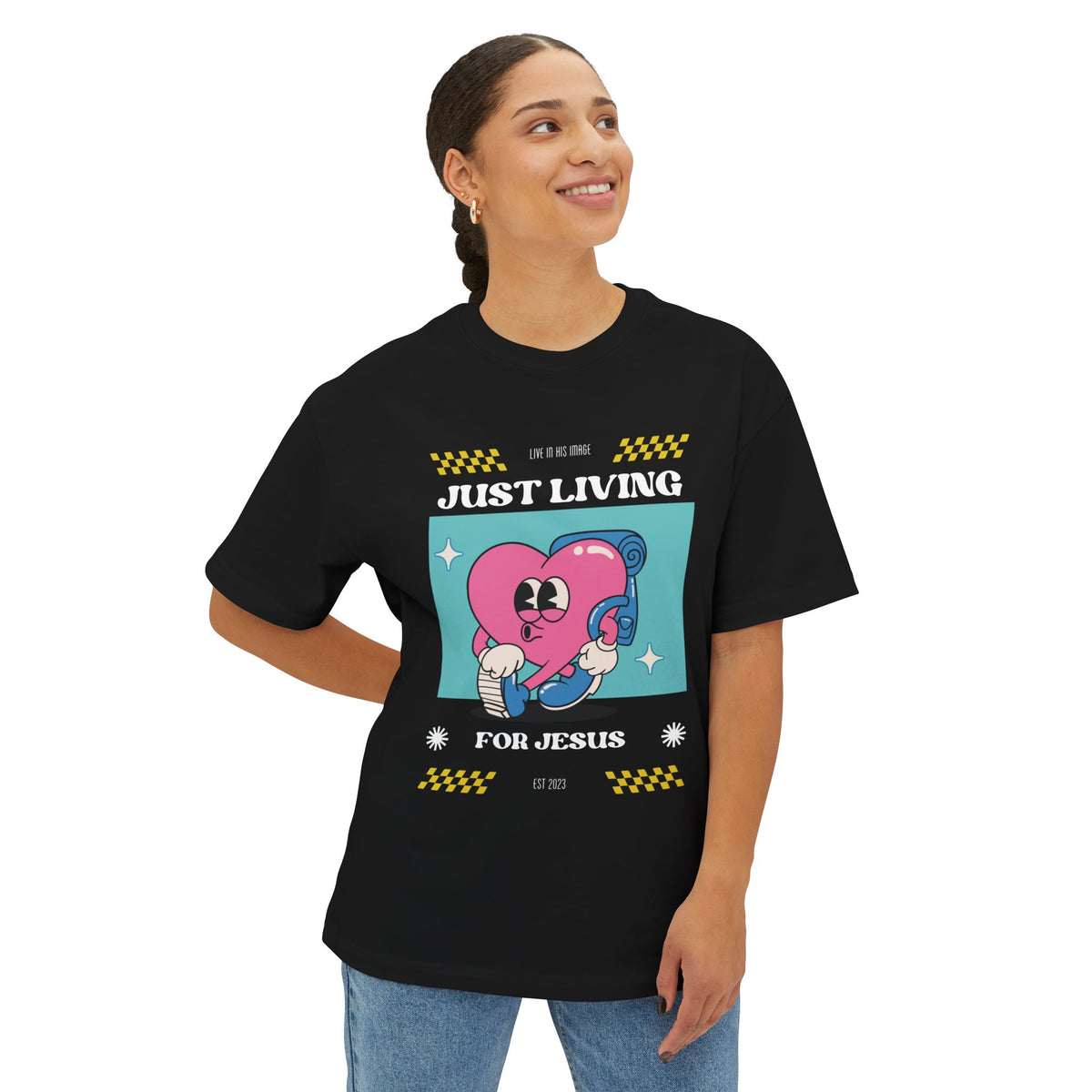 Living for Jesus Oversized Tee