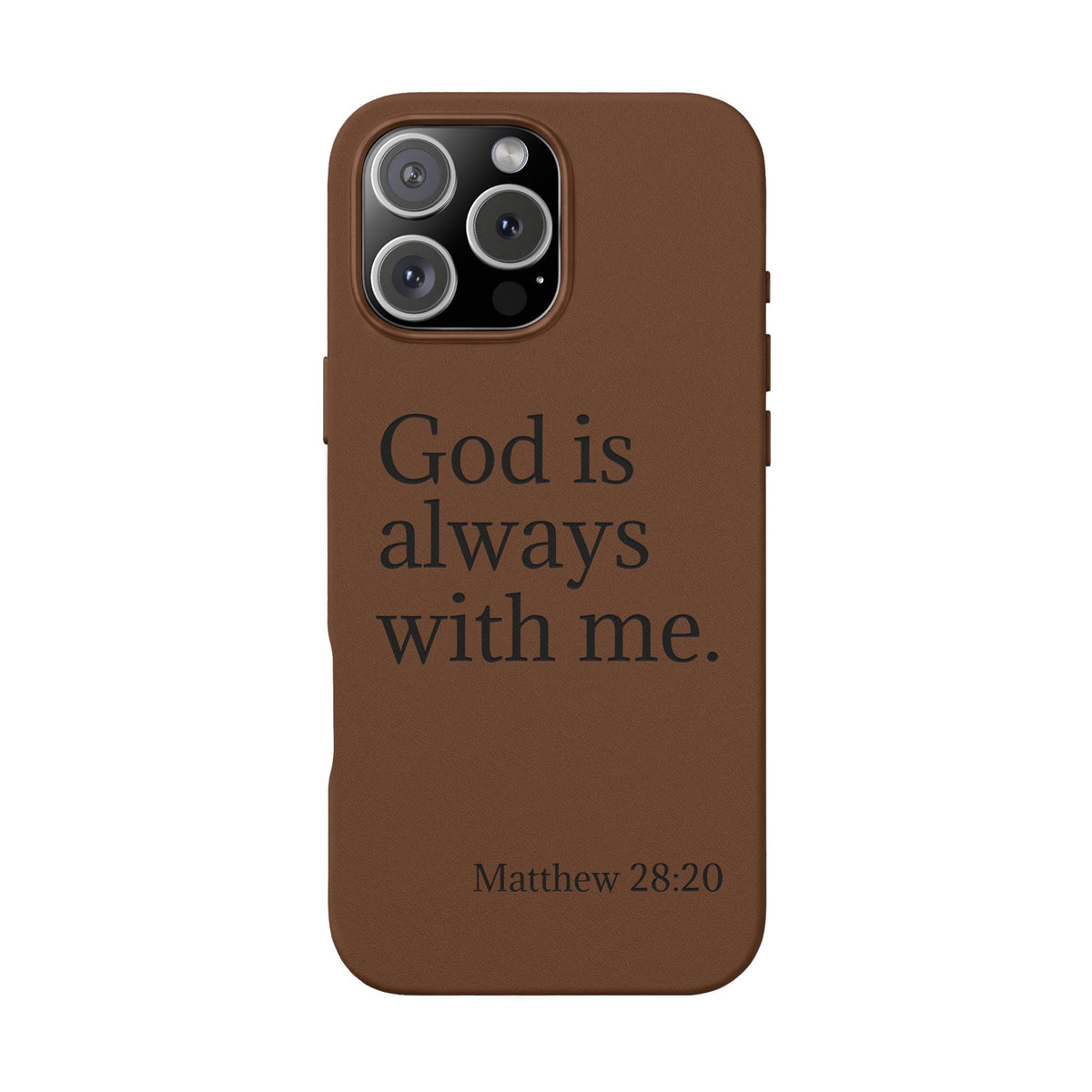 God Is Always With Me Leather Phone Case